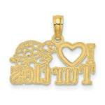 Load image into Gallery viewer, 14K Yellow Gold I HEART Turtles Charm Pendant