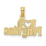 Load image into Gallery viewer, 14K Yellow Gold I HEART PENGUINS With PENGUIN Charm Pendant