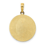 Load image into Gallery viewer, 14K Yellow Gold Circle Engraveable Center Charm Pendant