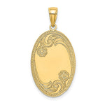 Load image into Gallery viewer, 14K Yellow Gold Oval With Engraveable Center Charm Pendant