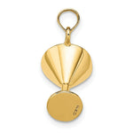 Load image into Gallery viewer, 14K Yellow Gold 3-D Green Enamel Martini With Cherry Charm Pendant