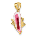 Load image into Gallery viewer, 14K Yellow Gold 3-D Enamel Conch Shell Charm Pendant