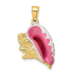Load image into Gallery viewer, 14K Yellow Gold 3-D Enamel Conch Shell Charm Pendant