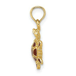 Load image into Gallery viewer, 14K Yellow Gold With Green Enamel Tortoise Post Earrings