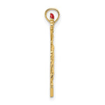 Load image into Gallery viewer, 14K Yellow Gold With Enamel Flame Statue Of Liberty on New York Block Charm Pendant