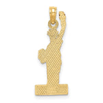 Load image into Gallery viewer, 14K Yellow Gold With Enamel Flame Statue Of Liberty on New York Block Charm Pendant