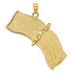 Load image into Gallery viewer, 14K Yellow Gold With Enamel 3-D Pledge Of Allegiance Flag Book Charm Pendant