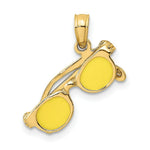 Load image into Gallery viewer, 14K Yellow Gold Yellow Enameled Sunglasses Moveable Charm Pendant