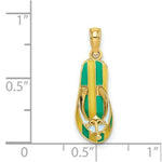 Load image into Gallery viewer, 14K Yellow Gold Enamel ANCHOR ON STRIPE FLIP-FLOP Charm Pendant