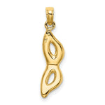 Load image into Gallery viewer, 14K Yellow Gold 3-D & Beveled With Red Enamel Masquerade Mask Pendant