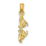 Load image into Gallery viewer, 14K Yellow Gold Orange Enameled Butterfly Sunglasses Charm Pendant
