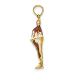 Load image into Gallery viewer, 14K Yellow Gold Chocolate Ice Cream Sundae With Cherry Top