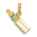 Load image into Gallery viewer, 14K Yellow Gold 3-D With Enamel BABY BOTTLE Charm Pendant