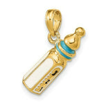Load image into Gallery viewer, 14K Yellow Gold 3-D With Enamel BABY BOTTLE Charm Pendant