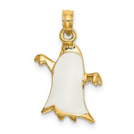 Load image into Gallery viewer, 14K Yellow Gold 3-D Enameled Ghost Charm Pendant