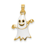 Load image into Gallery viewer, 14K Yellow Gold 3-D Enameled Ghost Charm Pendant