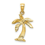 Load image into Gallery viewer, 14K Yellow Gold Enamel Palm Tree Charm Pendant