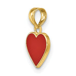 Load image into Gallery viewer, 14K Yellow Gold Polished Enameled Heart Pendant