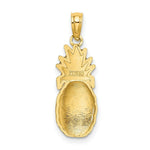 Load image into Gallery viewer, 14K Yellow Gold With Enamel 2-D Pineapple Charm Pendant