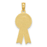 Load image into Gallery viewer, 14K Yellow Gold Enamel BIRTHDAY BOY Blue RIBBON Charm Pendant