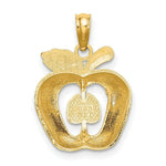 Load image into Gallery viewer, 14K Yellow Gold With Enamel 2-D Cut-Out Apple Charm Pendant