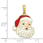 Load image into Gallery viewer, 14K Yellow Gold With Enamel SANTA FACE Charm Pendant