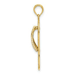 Load image into Gallery viewer, 14K Yellow Gold Enamel Palm Tree Flip-Flop Charm Pendant