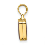 Load image into Gallery viewer, 14K Yellow Gold With Brown Enamel 3-D Briefcase Charm Pendant
