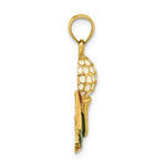 Load image into Gallery viewer, 14K Yellow Gold With Enamel & 2-D Golf Ball Charm Pendant