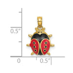 Load image into Gallery viewer, 14K Yellow Gold 3-D ENAMEL LADYBUG Charm Pendant