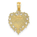 Load image into Gallery viewer, 14K Yellow Gold Love In Heart Charm Pendant