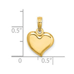 Load image into Gallery viewer, 14K Yellow Gold 2-D & Polished Teardrop Heart Charm Pendant