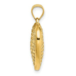 Load image into Gallery viewer, 14K Yellow Gold 3-D & Diamond-cut Puffed Heart Charm Pendant