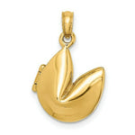 Load image into Gallery viewer, 14K Yellow Gold 3-D Moveable Fortune Cookie Charm Pendant