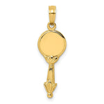 Load image into Gallery viewer, 14K Yellow Gold 3-D HAND MIRROR Charm Pendant