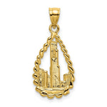 Load image into Gallery viewer, 14K Yellow Gold SEAR'S TOWER & OTHERS IN TEARDROP FRAME Charm Pendant