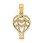 Load image into Gallery viewer, 14K Yellow Gold Cut-Out & Flat Hot Air Balloon Charm Pendant