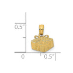 Load image into Gallery viewer, 14K Yellow Gold WRAPPED GIFT BOX Charm Pendant
