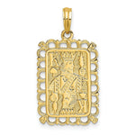 Load image into Gallery viewer, 14K Yellow Gold 2-D King Playing Card Charm Pendant