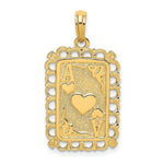 Load image into Gallery viewer, 14K Yellow Gold Hearts With Ace Playing Cards Charm Pendant