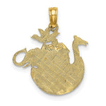 Load image into Gallery viewer, 14K Yellow Gold Engraved & Flat Noah's Ark Charm Pendant