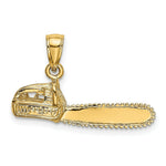 Load image into Gallery viewer, 14K Yellow Gold 3-D Small CHAIN SAW Charm Pendant