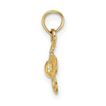 Load image into Gallery viewer, 14K Yellow Gold 2-D Mini Daisy Flower Charm Pendant