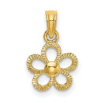 Load image into Gallery viewer, 14K Yellow Gold 2-D Mini Daisy Flower Charm Pendant