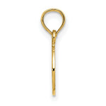 Load image into Gallery viewer, 14K Yellow Gold Flat & Textured Mini Peace Sign Charm Pendant