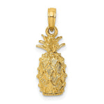 Load image into Gallery viewer, 14K Yellow Gold 3-D PINEAPPLE Charm Pendant