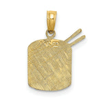 Load image into Gallery viewer, 14K Yellow Gold Polished Drum and Sticks Charm Pendant