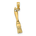 Load image into Gallery viewer, 14K Yellow Gold 3-D PAINT BRUSH Charm Pendant