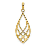 Load image into Gallery viewer, 14K Yellow Gold CELTIC KNOT TEARDROP Charm Pendant