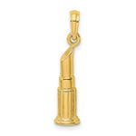Load image into Gallery viewer, 14K Yellow Gold 2-D Polished LipStick Tube Charm Pendant